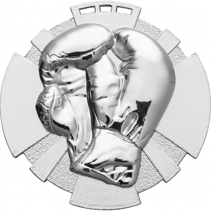 SILVER 80MM BOXING MEDAL